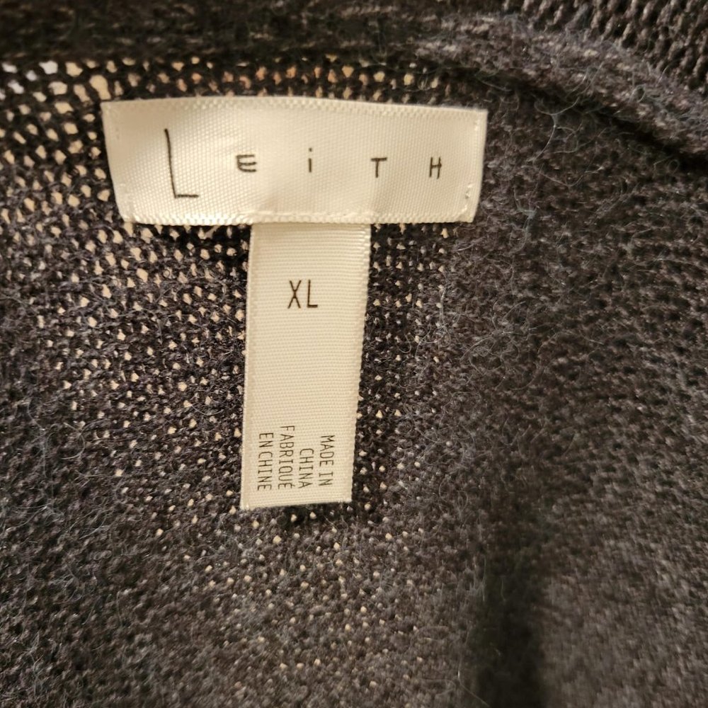 Leithe Long Charcoal Open Front Duster - image 5